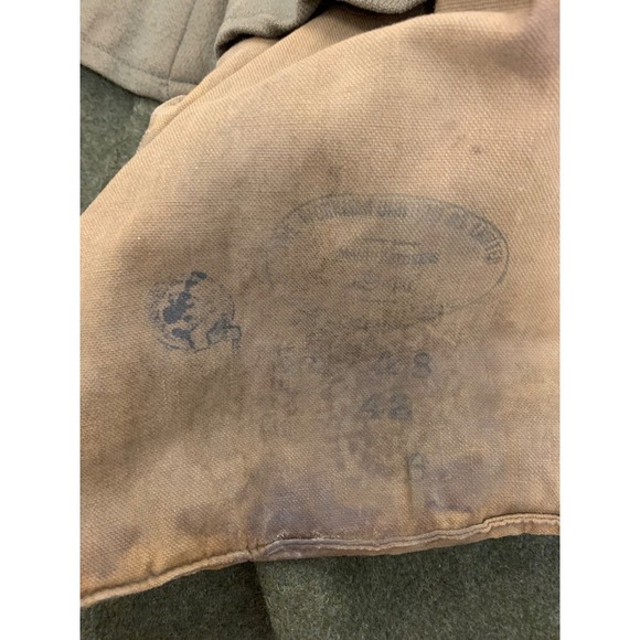 1940s WWII military canada wool coat men size L - Picture 2 of 9